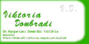 viktoria dombradi business card